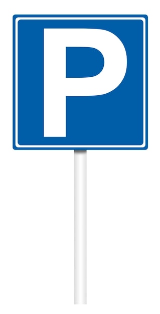 Foto informatief verkeersbord parkeerterrein