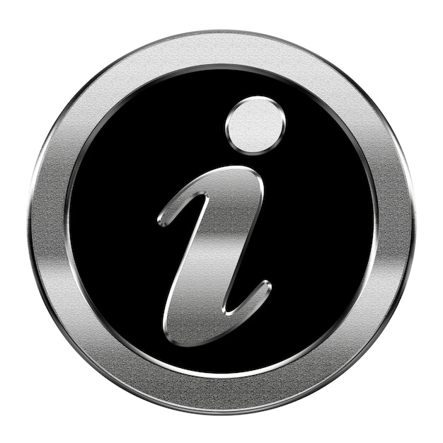 Photo information icon silver