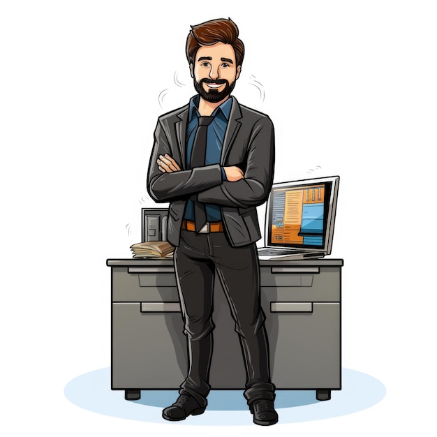 Information Security Analyst isolated cartoon character