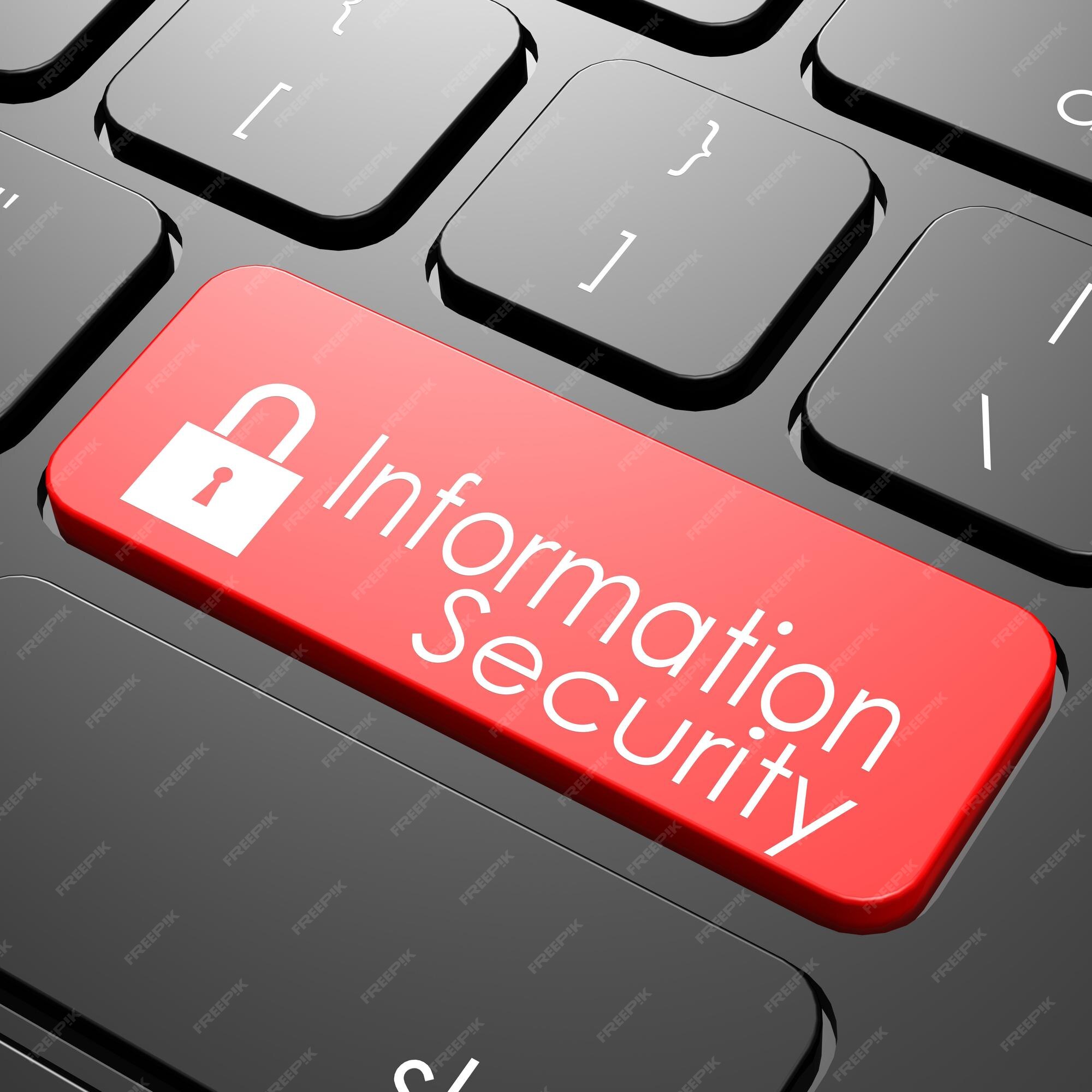 Premium photo information security keyboard