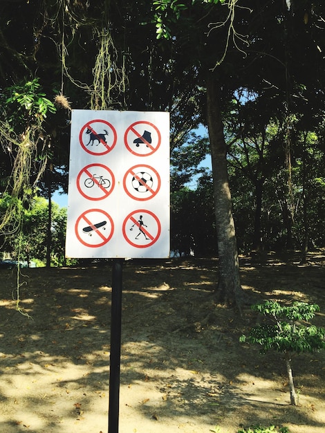 Information sign on road