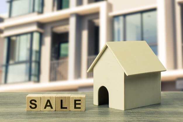 Photo information sign on table by house in building