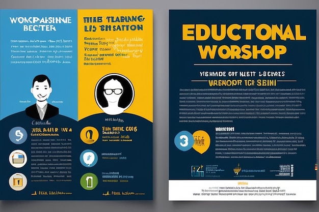 Photo informative educational workshop poster banner