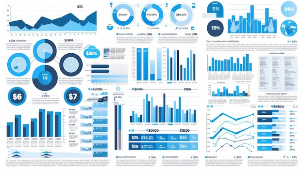 Photo informative poster highlighting various graphs