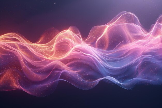 An infrared wind wave on a dark background Modern illustration