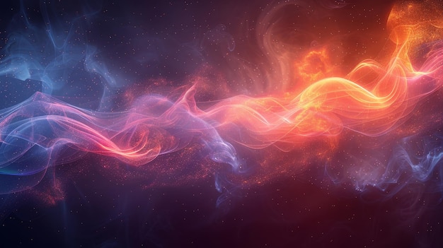 An infrared wind wave light effect on a dark background Modern illustration