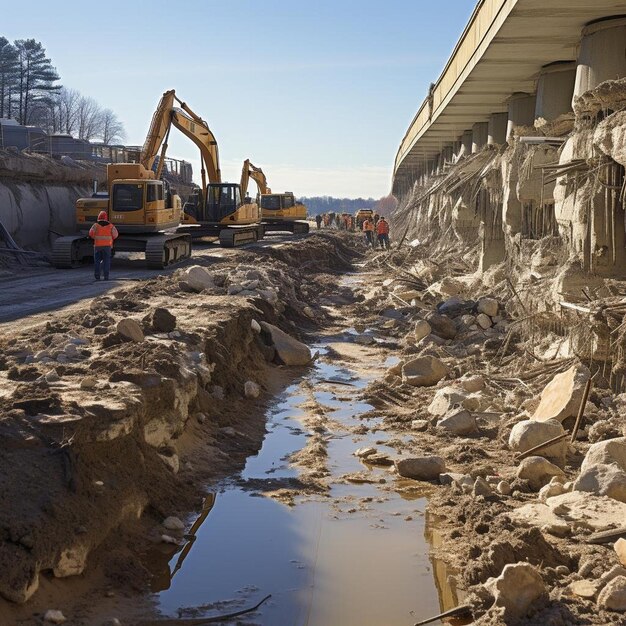 インフラインプレッション 道路工事 写真