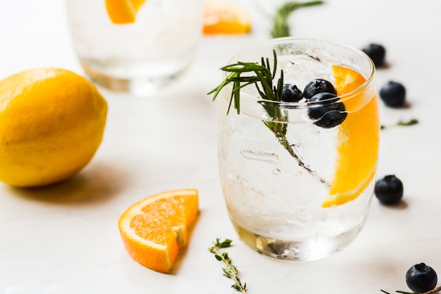 Infused water mix of orange and blueberry