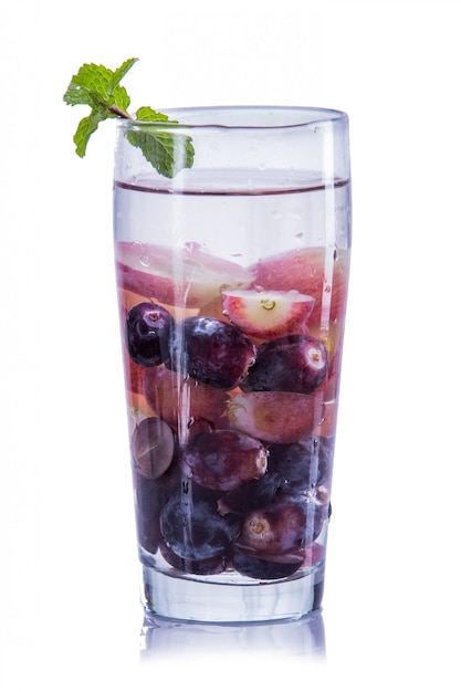 Infused water mix of purple grape and red grapes