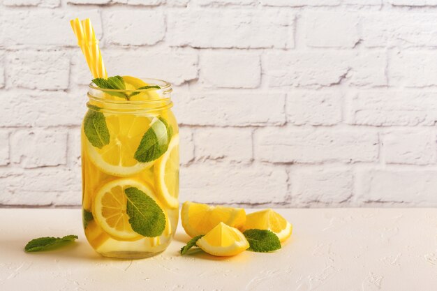 Infused water with fresh fruits