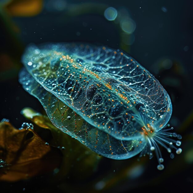 Photo infusoria aquatic tiny ciliates and flagellates create a vibrant ecosystem embodying the intricate biodiversity within water environments revealing the hidden world of minute dynamic life forms