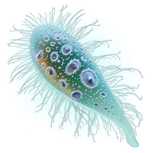 Infusoria aquatic Tiny ciliates and flagellates create a vibrant ecosystem embodying the intricate biodiversity within water environments revealing the hidden world of minute dynamic life forms