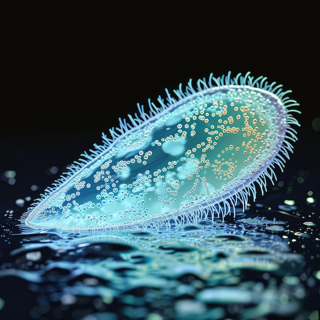 Photo infusoria aquatic tiny ciliates and flagellates create a vibrant ecosystem embodying the intricate biodiversity within water environments revealing the hidden world of minute dynamic life forms