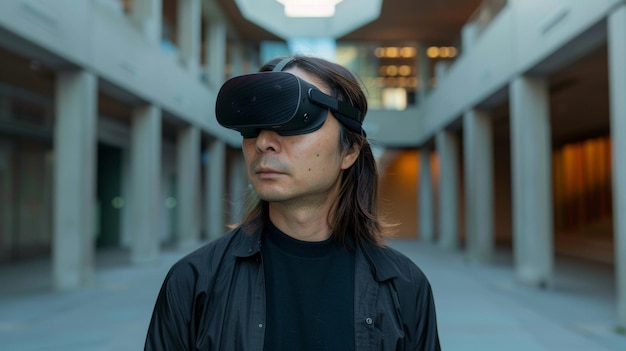 Ingenieur ontwerpt innovatieve oplossingen probleemoplossing met vindingrijkheid en technische vaardigheid met virtual reality zonnebril