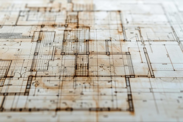 Ingewikkeld architectonisch huisplan Huisbouw