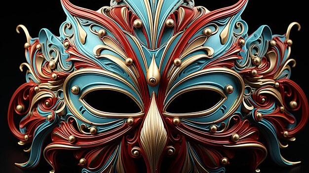 Ingewikkeld en levendig Mardi Gras-masker