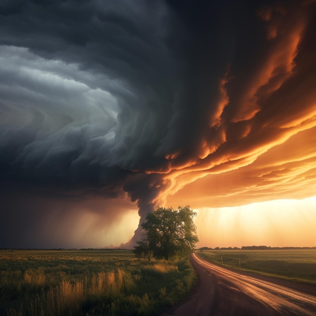 Ingewikkeld Fury Minimalistisch Tornado Landschap