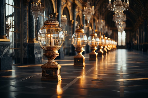 Ingewikkelde Elegantie Spiegelzaal in Versailles