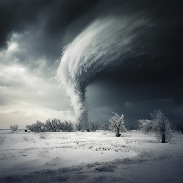Ingewikkelde Fury Minimalistisch Tornado-landschap