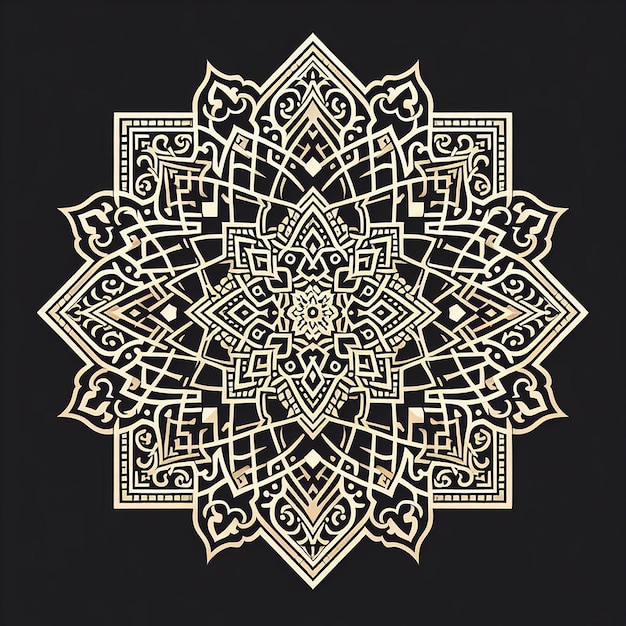 Ingewikkelde islamitische geometrische ontwerpen die kunnen worden gebruikt als elegante achtergronden of grenzen