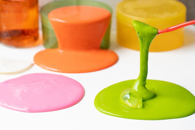 Ingredient of Chemical Slime or Goop.  Science Experiment Homemade Toy for Kids.