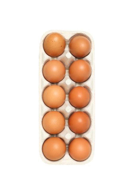 白い背景に分離された朝食の卵を作るための成分