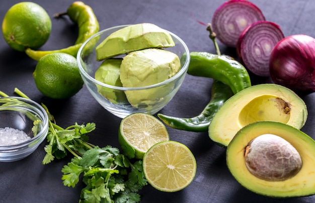 Ingrediënten van guacamole