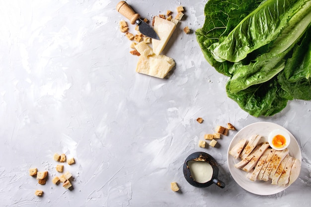 Ingrediënten voor Caesarsalade