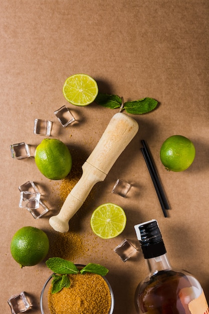 Ingrediënten voor een mojitococktail