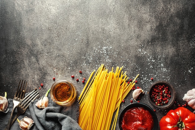 Ingrediënten voor het koken van italiaanse keuken