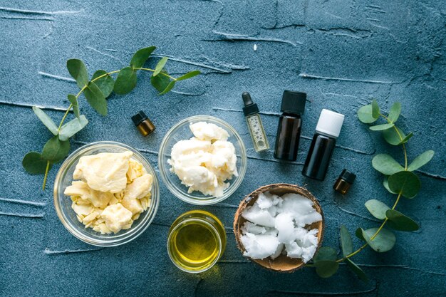 ingrediënten voor het maken van vochtinbrengende body butter thuis kopieerruimte