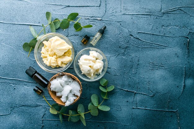 ingrediënten voor het maken van vochtinbrengende body butter thuis kopieerruimte