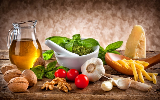 Ingrediënten voor Pesto