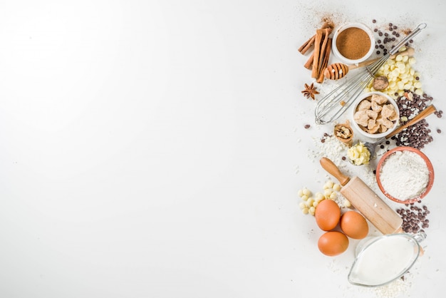 Ingredients for autumn winter festive baking