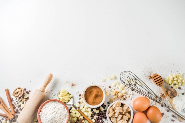 Ingredients for autumn winter festive baking