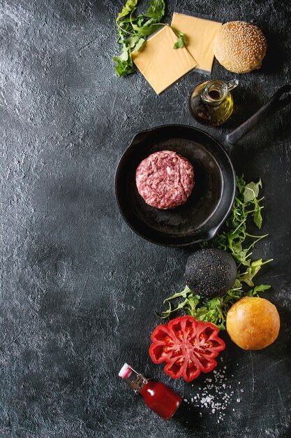 Ingredients for burger