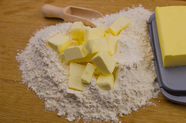 Ingredients for cake preparation