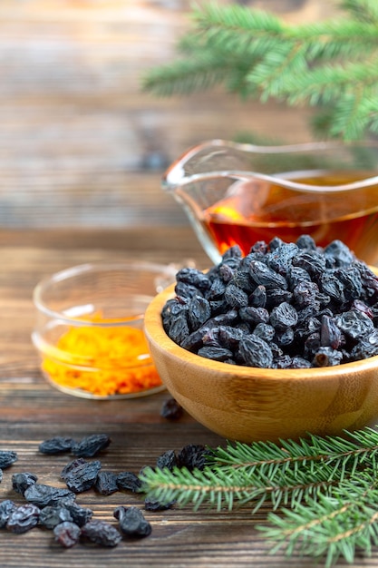 Ingredients for a Christmas cake