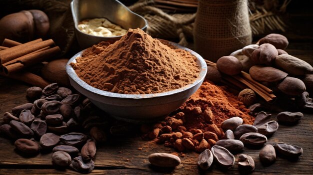 Ингредиенты какао-бобы какао-порошок шоколад