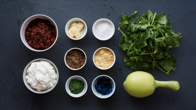 Ingredients to cook a recipe