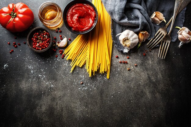 Ingredients for cooking italian kitchen