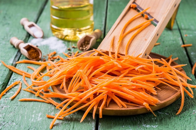 Ingredients for cooking korean carrot