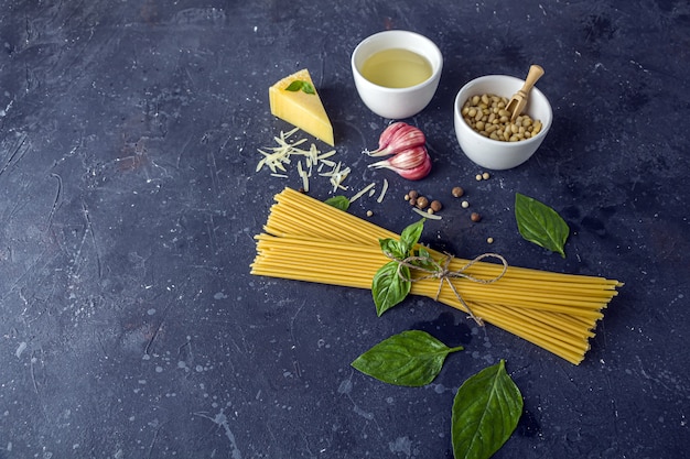 Ingredients for cooking pasta