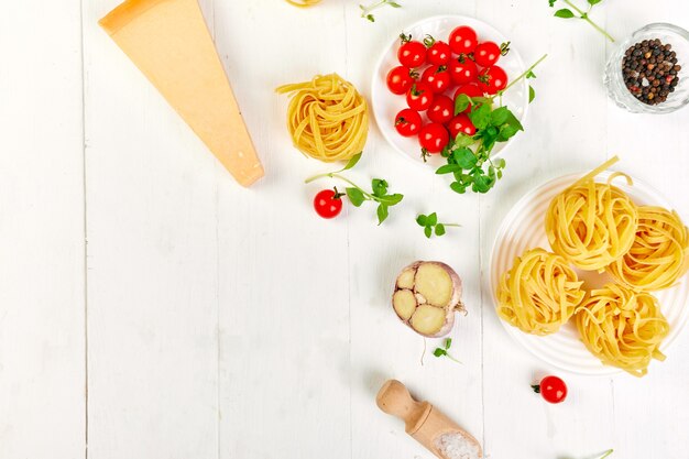 Ingredients for cooking pasta