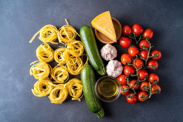 Ingredients for cooking pasta