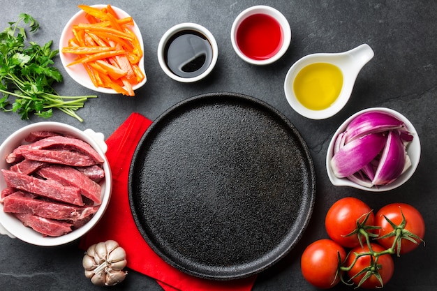 Ingredients for cooking Peruvian dish