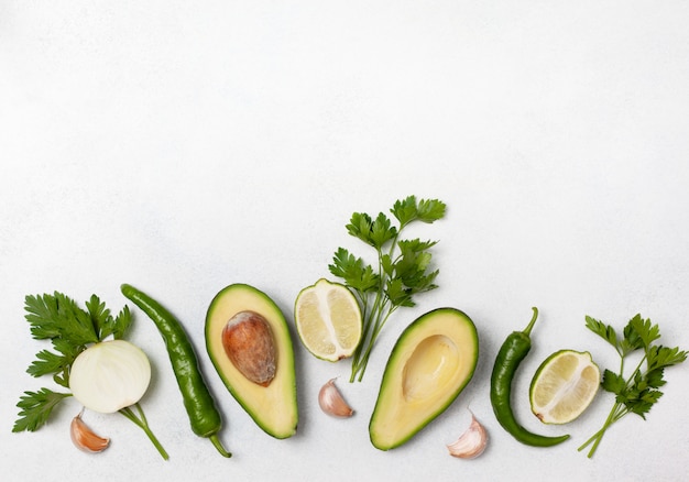 Ingredients for guacamole