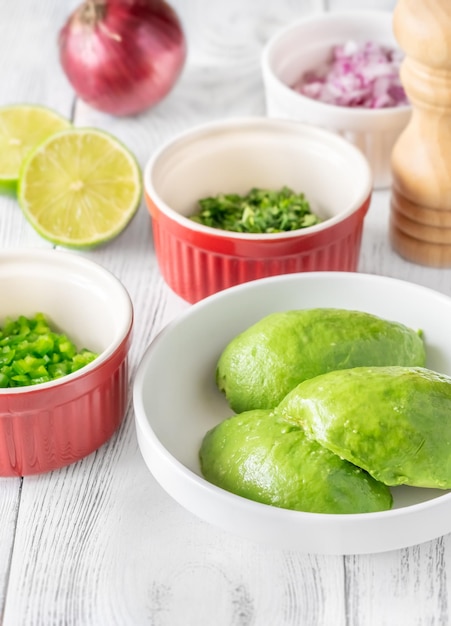 Ingredients for guacamole