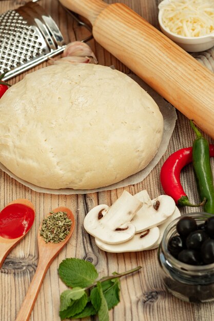 Foto ingredienti per una pizza sana