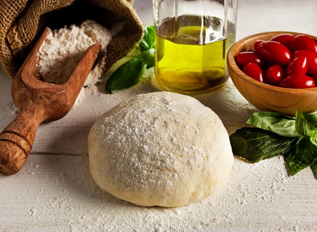 Ingredients for homemade pizza